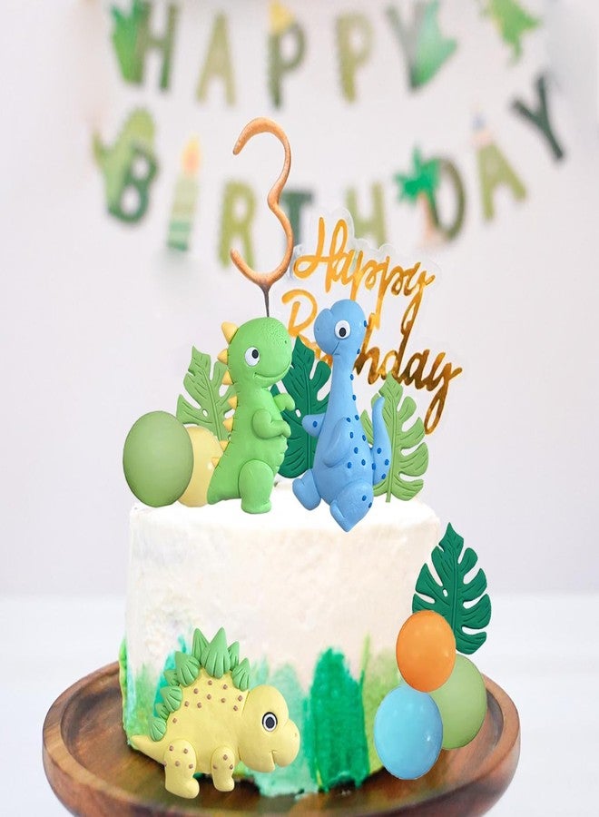 LEFUBABY Baby Dinosaur Cake Toppers Dinosaur Cake Decorations Dinosaur Birthday Cake Toppers for Baby Shower Dinosaur Themed Birthday Party Supplies (Style 2) - Image 4